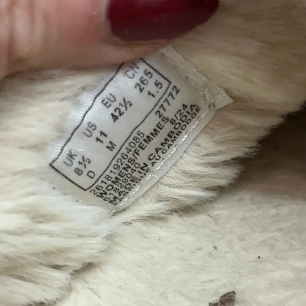 Clarks Faux Fur Clog Slipper 11 Purple Slip On Cozy - Picture 8 of 8
